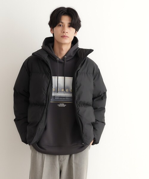 THE SHOP TK （ザ ショップ ティーケー ）の「◆スタンドネック中綿ジップブルゾン（その他アウター・メンズ・ライトグレー/ブラック・03/02/01）」の2枚目の写真