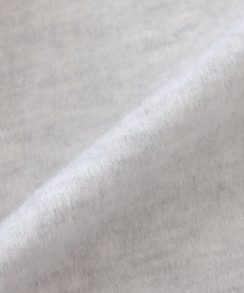 CAST:（キャストコロン）の「【イチオシ/蓄熱裏地】シャギーボンディングミドルコート（ノーカラーコート・レディース・オフホワイト/グレー・S/M）」の3枚目の写真