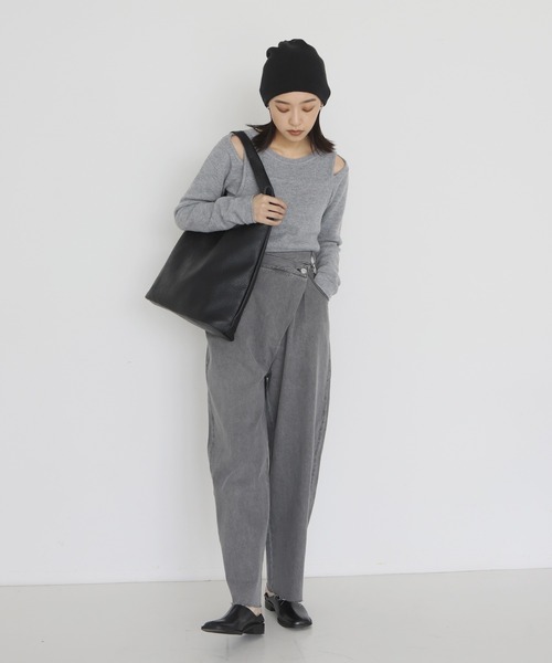 hellam（へラム）の「レザートートバッグ（トートバッグ・レディース・アイボリー/ブラック/カーキ/ブラウン・FREE）」の5枚目の写真