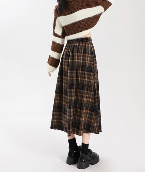 AMAJI（アマジ）の「チェック柄フレアスカート（スカート・レディース・レッド/イエロー・SMALL/MEDIUM/LARGE）」の9枚目の写真