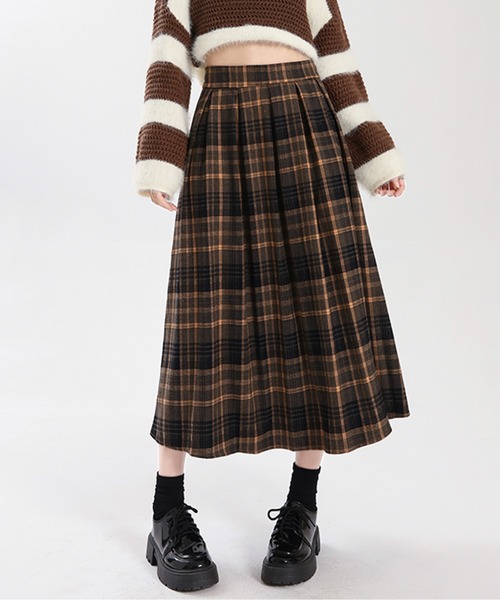 AMAJI（アマジ）の「チェック柄フレアスカート（スカート・レディース・レッド/イエロー・SMALL/MEDIUM/LARGE）」の10枚目の写真