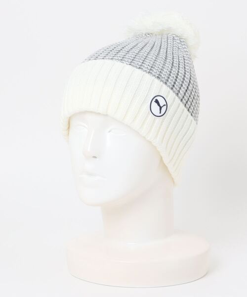 PUMA（プーマ）の「PUMA プーマ ウィメンズ ゴルフ FOG ミックスカラー ビーニー（ニットキャップ/ビーニー・レディース・ネイビー/ミント/ブラック/ホワイト系その他・フリー）」の6枚目の写真