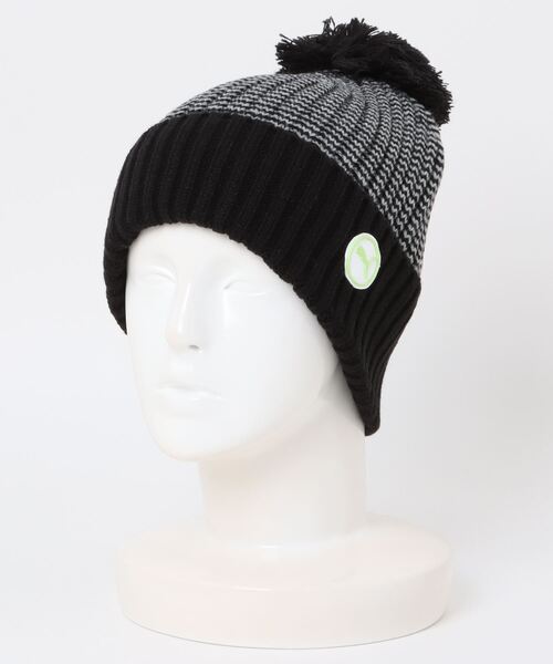 PUMA（プーマ）の「PUMA プーマ ウィメンズ ゴルフ FOG ミックスカラー ビーニー（ニットキャップ/ビーニー・レディース・ネイビー/ミント/ブラック/ホワイト系その他・フリー）」の8枚目の写真