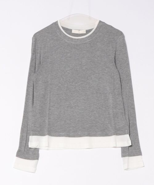 relac(レーラック)の「レイヤード シアートップス(Tシャツ/カットソー・レディース・ブラック×ホワイト/グレー/ブラック/ベージュ・FREE)」の10枚目の写真