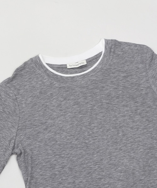 relac(レーラック)の「レイヤード シアートップス(Tシャツ/カットソー・レディース・ブラック×ホワイト/グレー/ブラック/ベージュ・FREE)」の16枚目の写真
