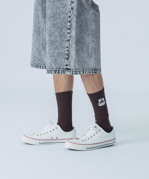 XLARGE（エクストララージ）の「【販売終了】OG EMB SOCKS（ソックス/靴下・メンズ・ブラウン/ホワイト/ブラック・ONE SIZE）」の5枚目の写真