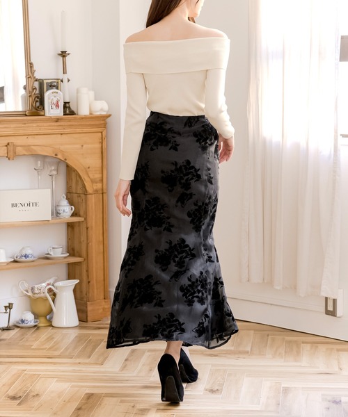 フロッキーフラワーマーメイドスカート（スカート）｜JULIA BOUTIQUE（ジュリアブティック）