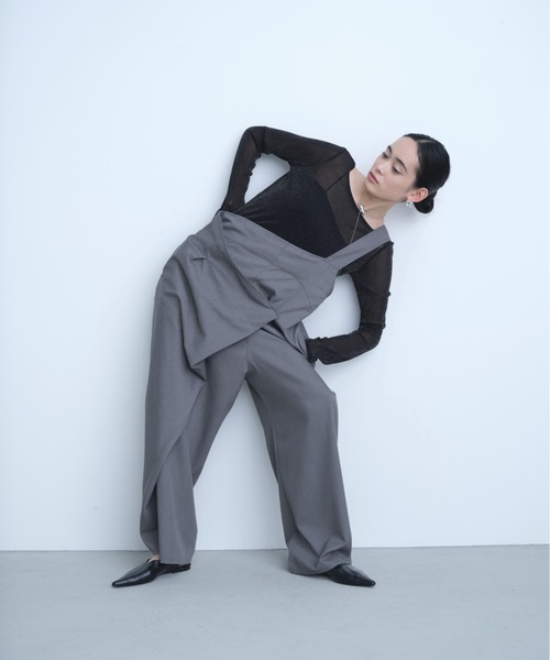 AIC.（エーアイシー）の「ワンショルダーラップオールインワン（サロペット/オーバーオール・レディース・ブラック/グレー・FREE）」の21枚目の写真