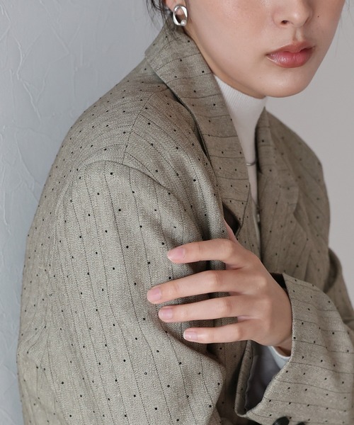 $*$様 Stone  ストライプ テーラードジャケット J by blue（ジェイバイブルー）の「ストーンストライプテーラード