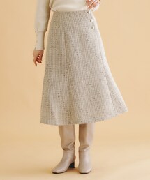 index | ラメツイードマーメイドフレアスカート【洗濯機洗い可/イージーアイロン/防シワ】(スカート)