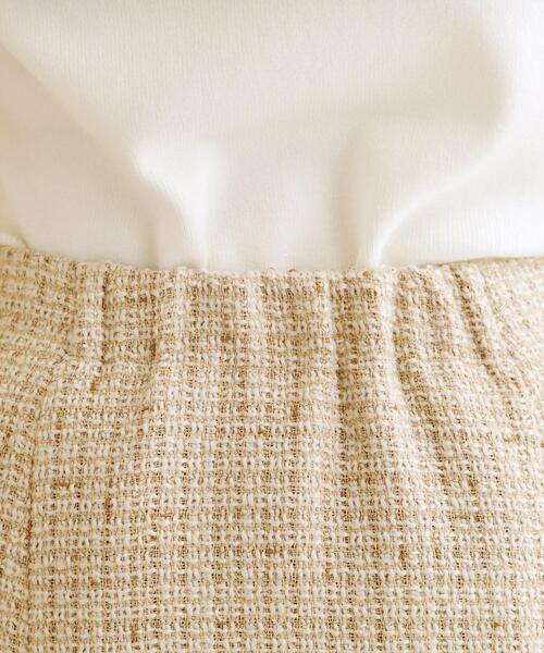 index（インデックス）の「◆ラメツイードマーメイドフレアスカート【洗濯機洗い可/イージーアイロン/防シワ】（スカート・レディース・ライトベージュ/ブラック/グレー・40/38/36）」の22枚目の写真