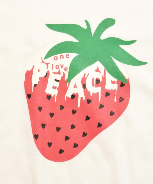 roarguns（ロアーガンズ）の「WOMAN PEACE BERRY T（Tシャツ/カットソー・レディース・ホワイト/ブラック・2/3）」の3枚目の写真