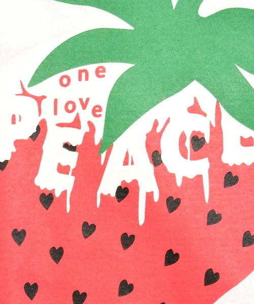 roarguns（ロアーガンズ）の「WOMAN PEACE BERRY T（Tシャツ/カットソー・レディース・ホワイト/ブラック・2/3）」の4枚目の写真