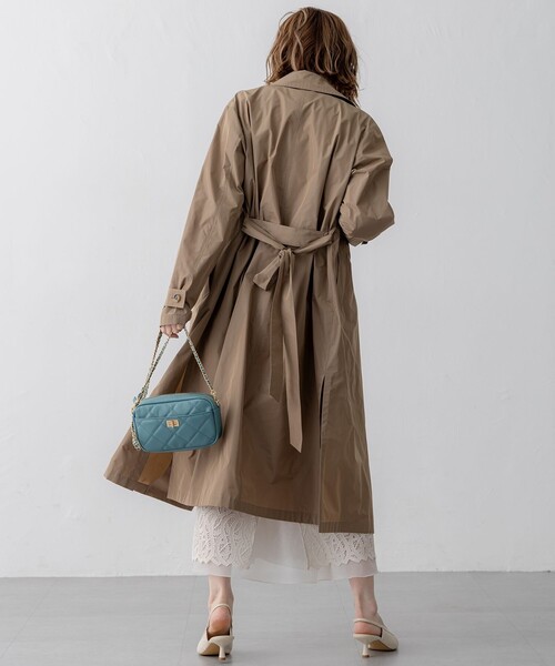 23区 S(ニジュウサンクチイサイサイズ)の「【VERY3月号掲載/撥水加工/洗える】LIMONTA ハイカウントメモリータフタ コート(その他アウター・レディース・ブラウン系/ネイビー系/グレー系・32)」の5枚目の写真