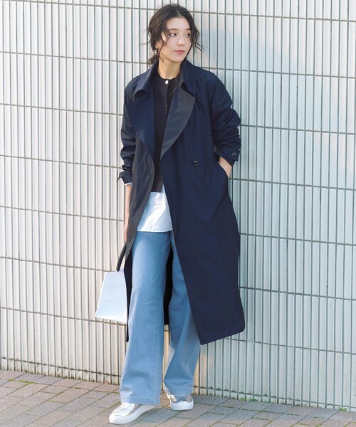 23区 S(ニジュウサンクチイサイサイズ)の「【VERY3月号掲載/撥水加工/洗える】LIMONTA ハイカウントメモリータフタ コート(その他アウター・レディース・ブラウン系/ネイビー系/グレー系・32)」の6枚目の写真