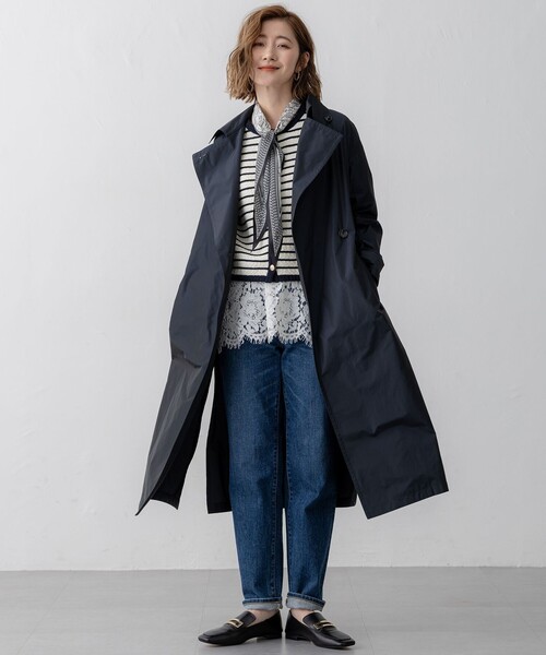 23区 S(ニジュウサンクチイサイサイズ)の「【VERY3月号掲載/撥水加工/洗える】LIMONTA ハイカウントメモリータフタ コート(その他アウター・レディース・ブラウン系/ネイビー系/グレー系・32)」の8枚目の写真