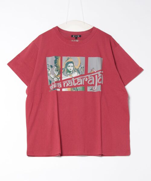 チャイハネ（チャイハネ）の「【チャイハネ】シデーヴァメンズTシャツ（Tシャツ/カットソー・メンズ・レッド/ベージュ・M/L）」の2枚目の写真