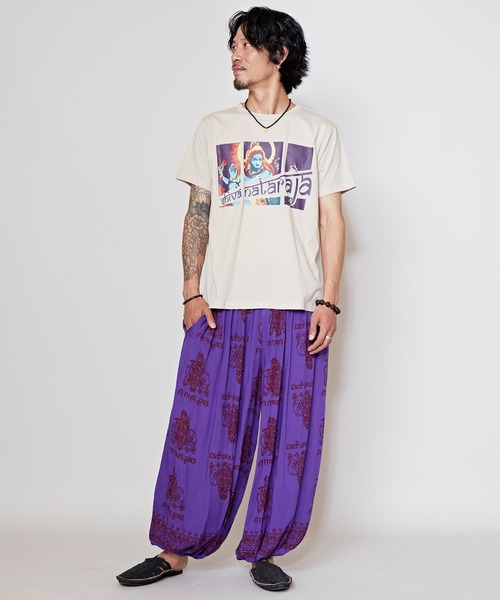 チャイハネ（チャイハネ）の「【チャイハネ】シデーヴァメンズTシャツ（Tシャツ/カットソー・メンズ・レッド/ベージュ・M/L）」の4枚目の写真