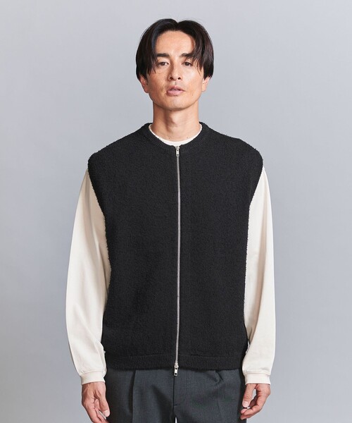 BEAUTY&YOUTH UNITED ARROWS(ビューティーアンドユースユナイテッドアローズ)の「ツイスト ナッピング ベスト(カーディガン/ボレロ・メンズ・ブラック/ナチュラル・M/L/XL/S)」の5枚目の写真