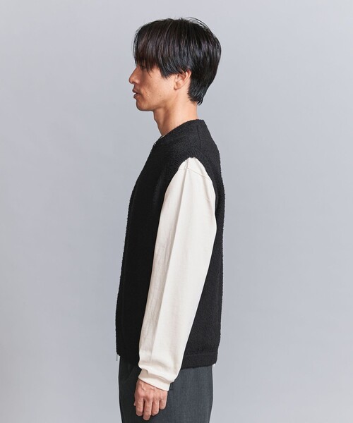 BEAUTY&YOUTH UNITED ARROWS(ビューティーアンドユースユナイテッドアローズ)の「ツイスト ナッピング ベスト(カーディガン/ボレロ・メンズ・ブラック/ナチュラル・M/L/XL/S)」の6枚目の写真