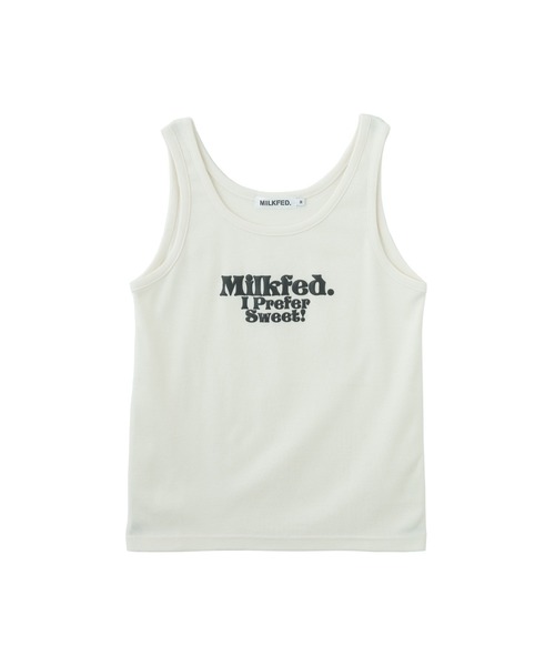 MILKFED.(ミルクフェド)の「I PREFER SWEET TANK TOP(タンクトップ・レディース・ブラック/オリーブ/ホワイト・S/M)」の1枚目の写真