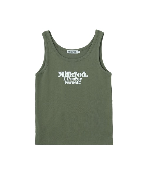 MILKFED.(ミルクフェド)の「I PREFER SWEET TANK TOP(タンクトップ・レディース・ブラック/オリーブ/ホワイト・S/M)」の3枚目の写真