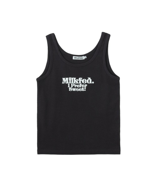MILKFED.(ミルクフェド)の「I PREFER SWEET TANK TOP(タンクトップ・レディース・ブラック/オリーブ/ホワイト・S/M)」の2枚目の写真