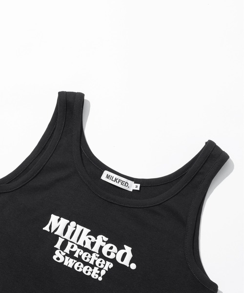 MILKFED.(ミルクフェド)の「I PREFER SWEET TANK TOP(タンクトップ・レディース・ブラック/オリーブ/ホワイト・S/M)」の5枚目の写真