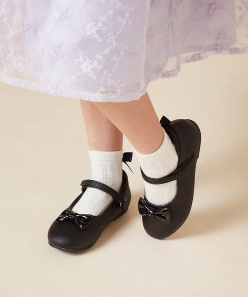 a.v.v（アーヴェヴェ）の「[18-20cm][CEREMONY STYLE]リボンバレエシューズ（その他シューズ・キッズ・ブラック/ホワイト・18/19/20）」の9枚目の写真