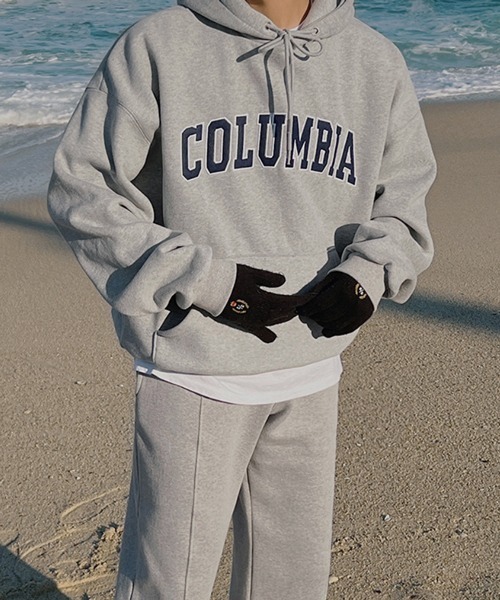 NOWLE(ノウル)の「【NOWLE】COLUMBIA ワッペン刺繍 裏起毛 プルオーバー パーカー(パーカー・メンズ・グレー/ネイビー・MEDIUM/LARGE/X-LARGE)」の4枚目の写真