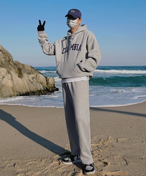 NOWLE(ノウル)の「【NOWLE】COLUMBIA ワッペン刺繍 裏起毛 プルオーバー パーカー(パーカー・メンズ・グレー/ネイビー・MEDIUM/LARGE/X-LARGE)」の7枚目の写真