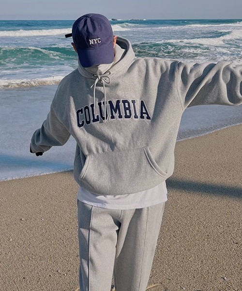 NOWLE(ノウル)の「【NOWLE】COLUMBIA ワッペン刺繍 裏起毛 プルオーバー パーカー(パーカー・メンズ・グレー/ネイビー・MEDIUM/LARGE/X-LARGE)」の9枚目の写真