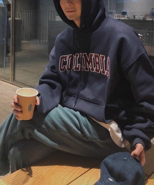 NOWLE(ノウル)の「【NOWLE】COLUMBIA ワッペン刺繍 裏起毛 プルオーバー パーカー(パーカー・メンズ・グレー/ネイビー・MEDIUM/LARGE/X-LARGE)」の19枚目の写真