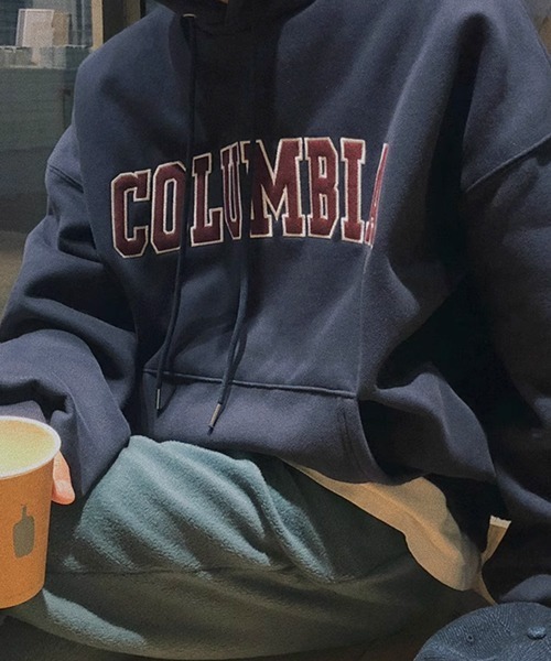 NOWLE(ノウル)の「【NOWLE】COLUMBIA ワッペン刺繍 裏起毛 プルオーバー パーカー(パーカー・メンズ・グレー/ネイビー・MEDIUM/LARGE/X-LARGE)」の22枚目の写真