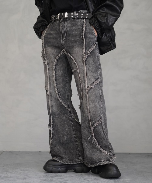 Shoowtime（ショウタイム）の「Vintage wash fringe design flare