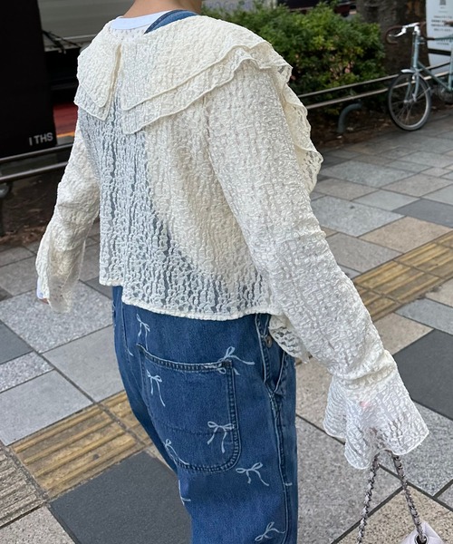 Alley Tokyo(アリートーキョー)の「フリフリレースボレロ(シャツ/ブラウス・レディース・アイボリー・FREE)」の7枚目の写真