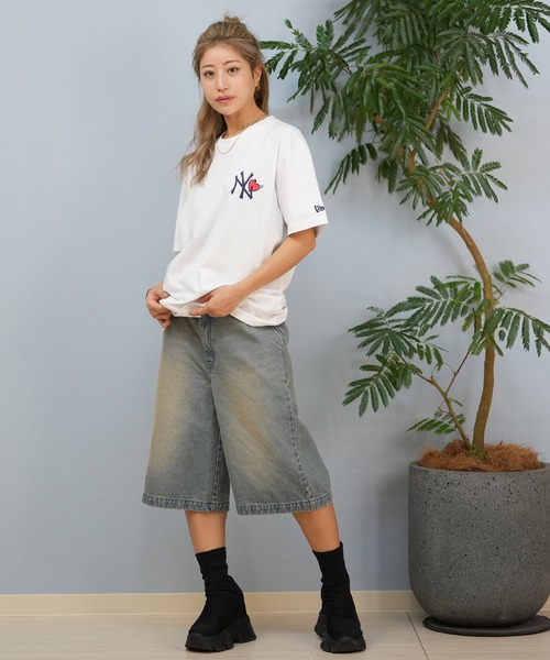 Dickies（ディッキーズ）の「Dickies/ディッキーズ デニムハーフパンツ 81120600（デニムパンツ・レディース・ライトインディゴブルー/インディゴブルー/ダークインディゴブルー・M/L）」の8枚目の写真