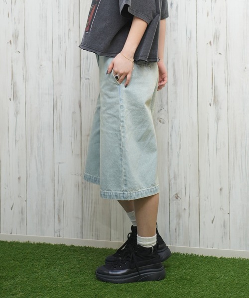 Dickies（ディッキーズ）の「Dickies/ディッキーズ デニムハーフパンツ 81120600（デニムパンツ・レディース・ライトインディゴブルー/インディゴブルー/ダークインディゴブルー・M/L）」の18枚目の写真