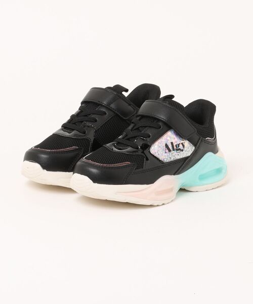 algy（アルジー）の「ALGY / ラメ入り カラー ボリュームスニーカー（スニーカー・キッズ・サックスブルー/ブラック/ホワイト・24.0cm/23.0cm/22.0cm/21.0cm/20.0cm）」の2枚目の写真