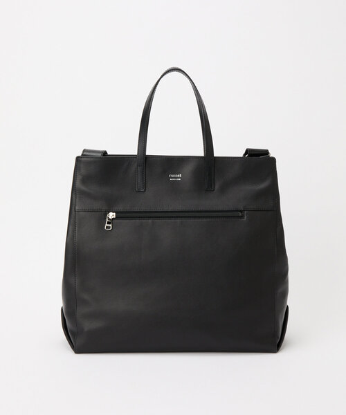 ブラックレザー トートバッグ レザーラボラトリー Leather Laboratory 本革 リアルレザー