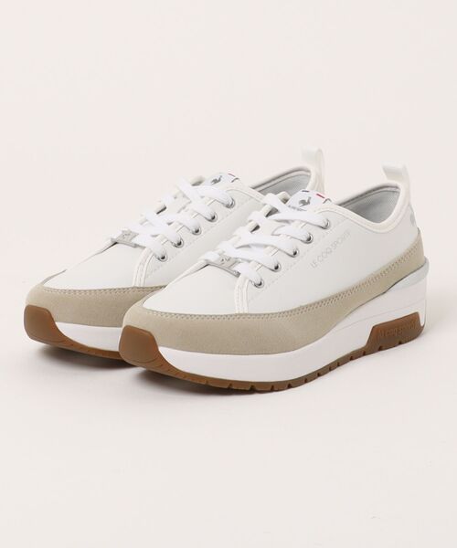 le coq sportif(ルコックスポルティフ)の「LE COQ ルコックスポルティフ LA VANEAU II ラ ヴァノー II LU5SSN11LB ABC-MART限定 *WHSL(スニーカー・レディース・ホワイト・25.0cm/22.5cm/23.5cm/24.5cm/23.0cm/24.0cm)」の1枚目の写真