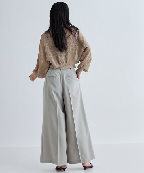 GALLEST（ギャレスト）の「タックワイドパンツ（その他パンツ・レディース・ダークグレー/ベージュ・36/38/40）」の5枚目の写真