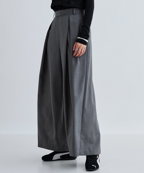 GALLEST（ギャレスト）の「タックワイドパンツ（その他パンツ・レディース・ダークグレー/ベージュ・36/38/40）」の14枚目の写真