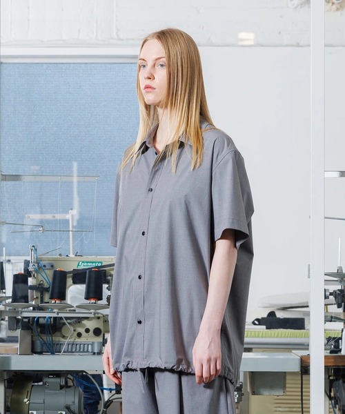 VOAAOV(ヴォアーブ)の「【VOAAOV】T/R TYPEWRITER Short Sleeve Shirt(シャツ/ブラウス・メンズ・チャコールグレー/グレー/ブラック・2/1)」の6枚目の写真