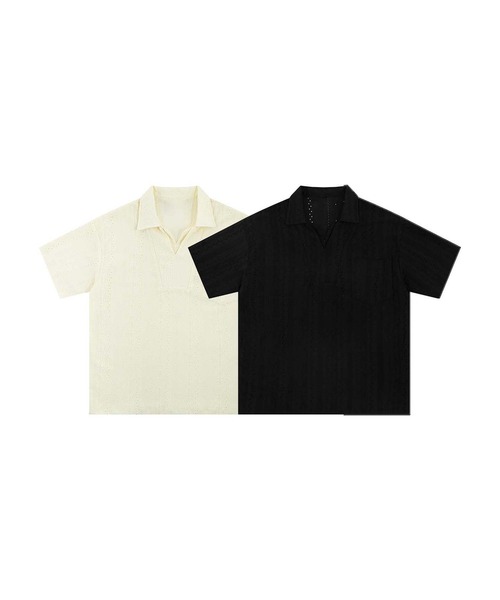aimoha(アイモハ)の「【aimoha neo】Essential Tone Relaxed Shirt (SS)(シャツ/ブラウス・メンズ・ホワイト/ブラック・MEDIUM/LARGE/X-LARGE/XX-LARGE)」の3枚目の写真