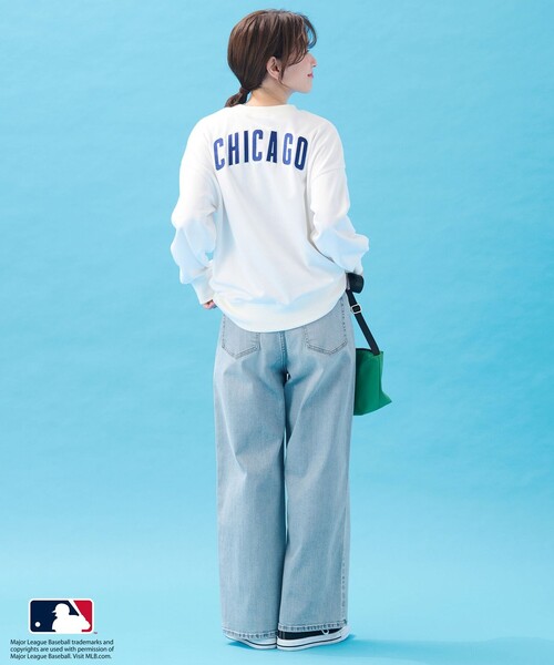 ANY(エニィ)の「MLB/メジャーリーグベースボール クルーネックスウェット(Tシャツ/カットソー・レディース・ライトグレー系/ホワイト系/ネイビー系・F)」の10枚目の写真