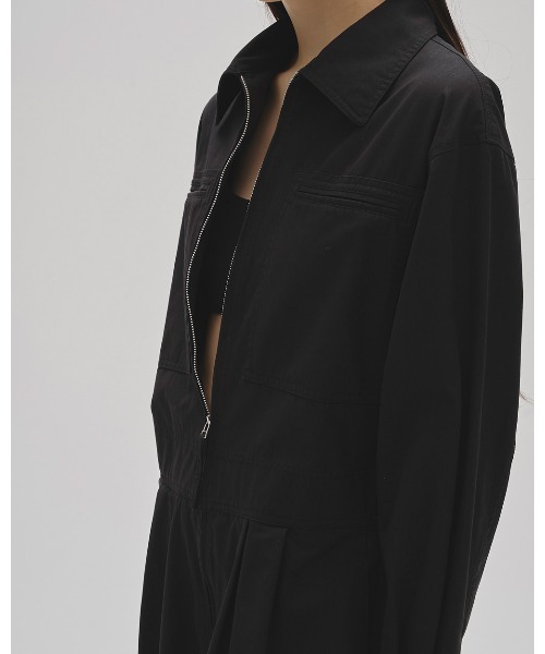 TODAYFUL（トゥデイフル）の「Twill Zip Combinaison（つなぎ/オールインワン・レディース・ブラック/ベージュ・36inch/38inch）」の5枚目の写真