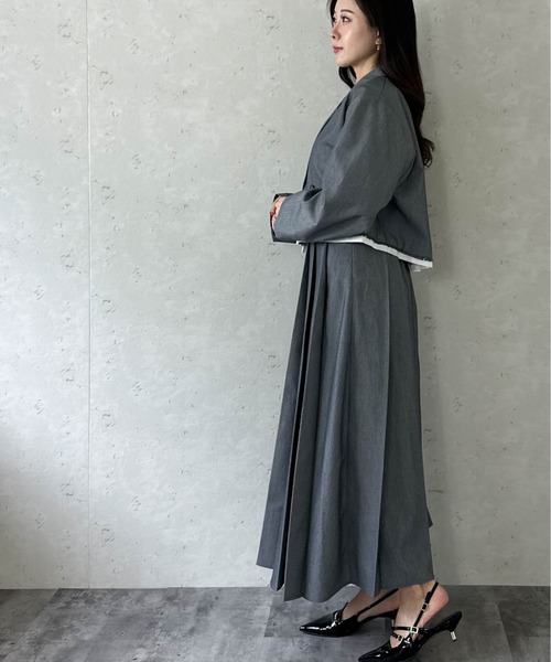 Per sist ence(パーシエンス)の「TRツイルプリーツスカート(スカート・レディース・チャコールグレー/ライトグレー/ブラック/キャメル・FREE)」の15枚目の写真
