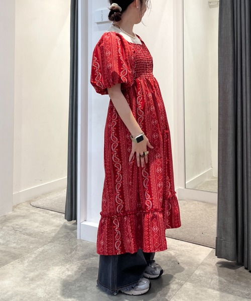 eLur(エラー)の「【eLur】ペイズリー柄ワンピース(ワンピース・レディース・ネイビー/レッド・FREE)」の17枚目の写真