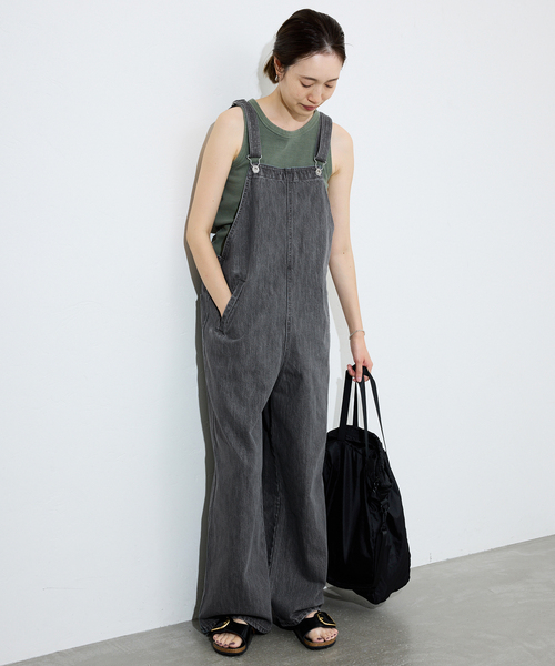 SLOBE IENA（スローブイエナ）の「LE DENIM BARE BK サロペット（サロペット/オーバーオール・レディース・ブルー/グレー・38/36）」の4枚目の写真